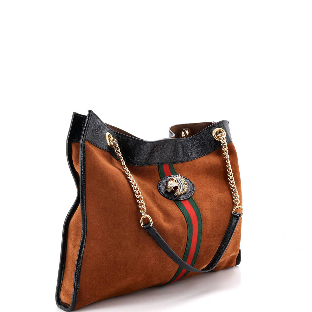 Gucci Rajah Chain Tote Suede Large #252862G81B - Picture 3 of 8
